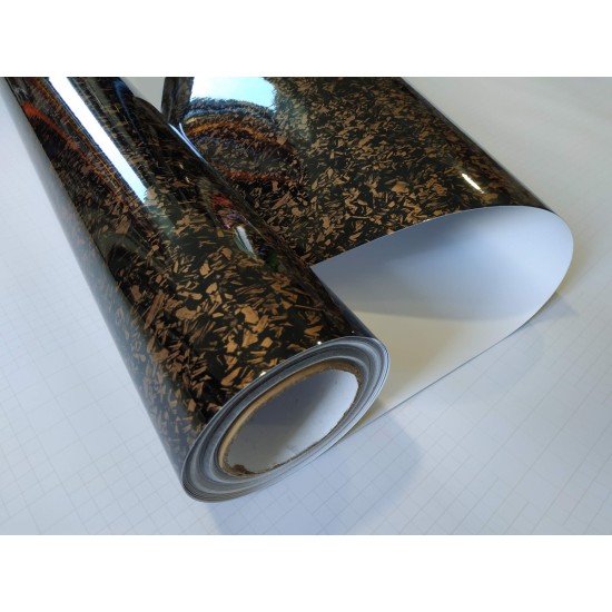 Forged karbonová fólie - zlatá