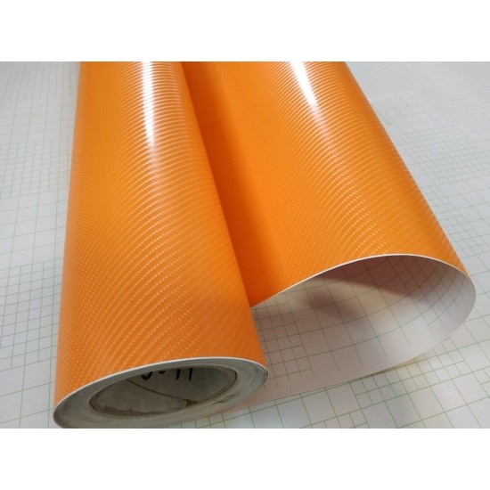 Oranžová 4D karbonová fólie Oranžová 4D karbonová fólie