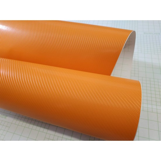 Oranžová 4D karbonová fólie Oranžová 4D karbonová fólie