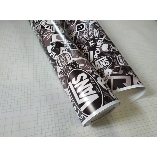 Stickerbomb fólie HD-058 Black&White