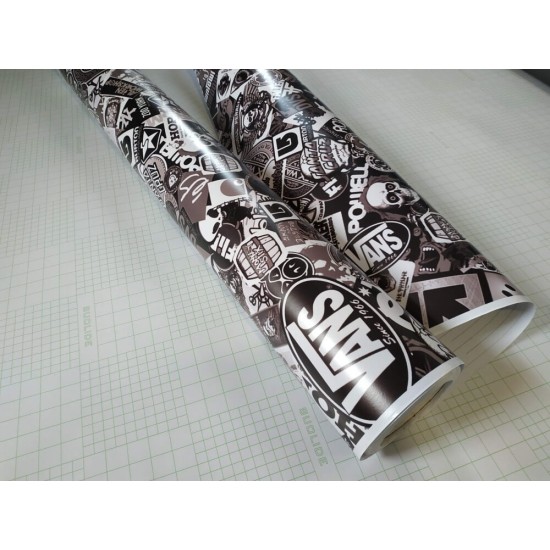 Stickerbomb fólie HD-058 Black&White