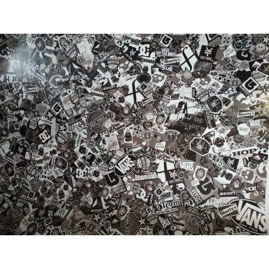 Stickerbomb fólie HD-058 Black&White