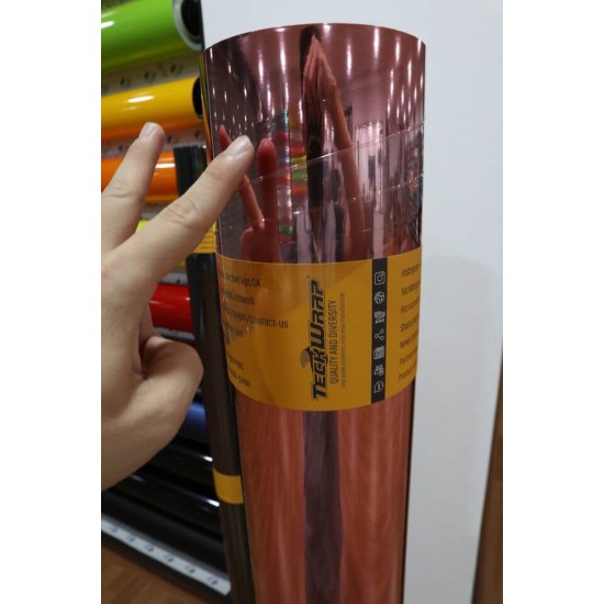 Růžová chromová fólie