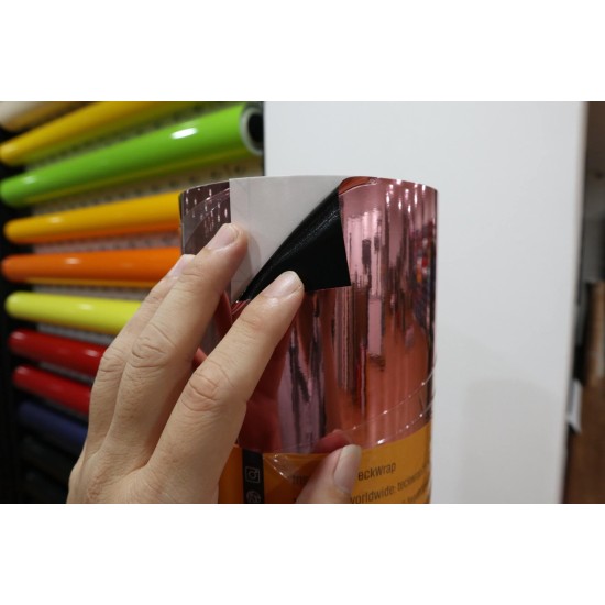 Růžová chromová fólie