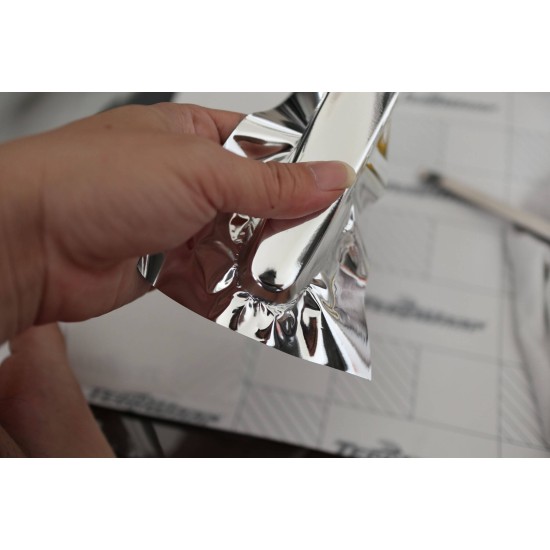 Stříbrná chromová fólie