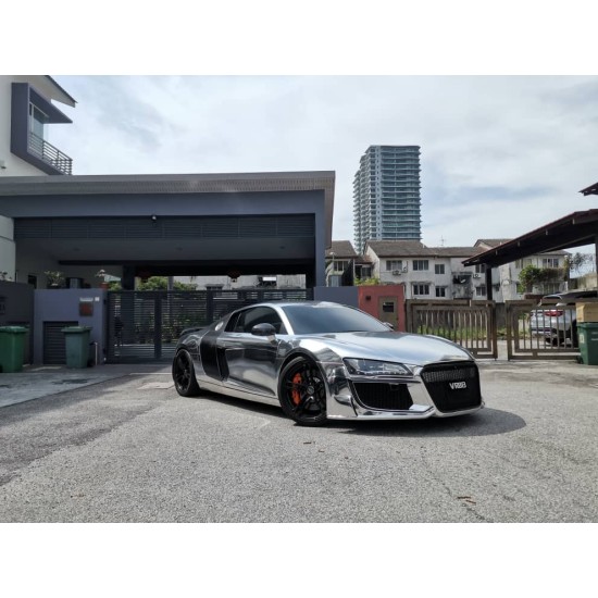 Stříbrná chromová fólie