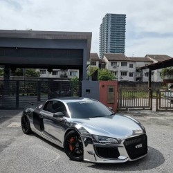 Stříbrná chromová fólie