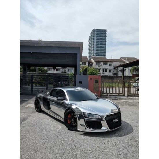 Stříbrná chromová fólie