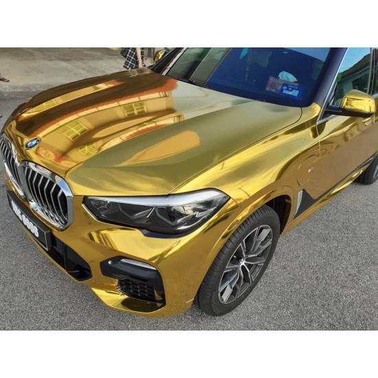 Zlatá chromová fólie