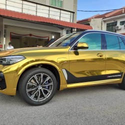 Zlatá chromová fólie