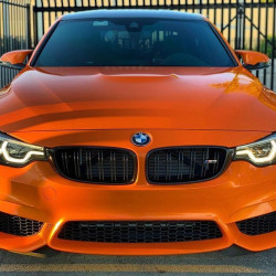 Deep Orange lesklá metalická fólie - RB19