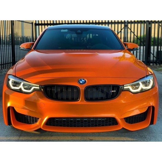 Deep Orange lesklá metalická fólie - RB19