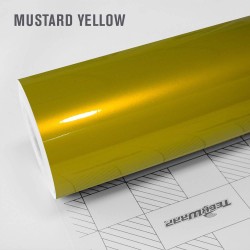 Mustard Yellow lesklá metalická fólia - RB23