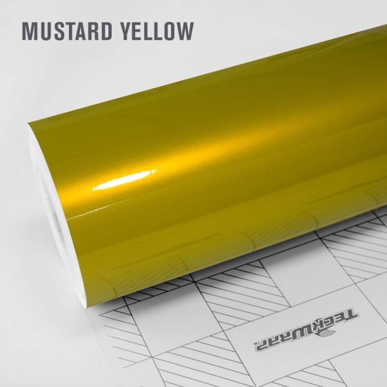 Mustard Yellow lesklá metalická fólia - RB23