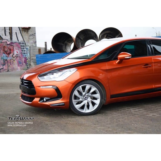 Oranžová lesklá Aluminium metalická fólie - S