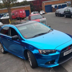 Modrá chromová fólie