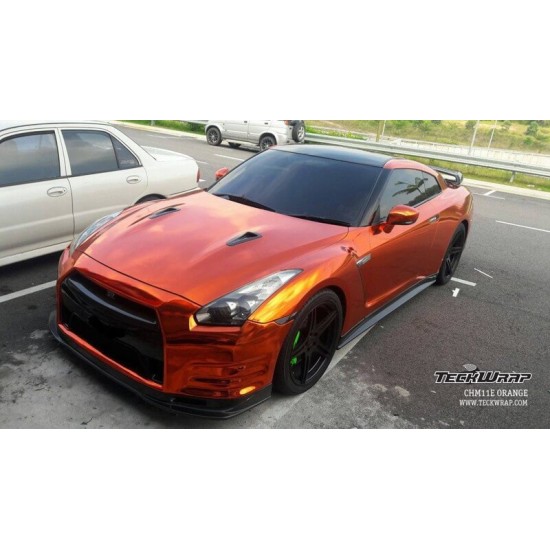 Oranžová chromová fólie