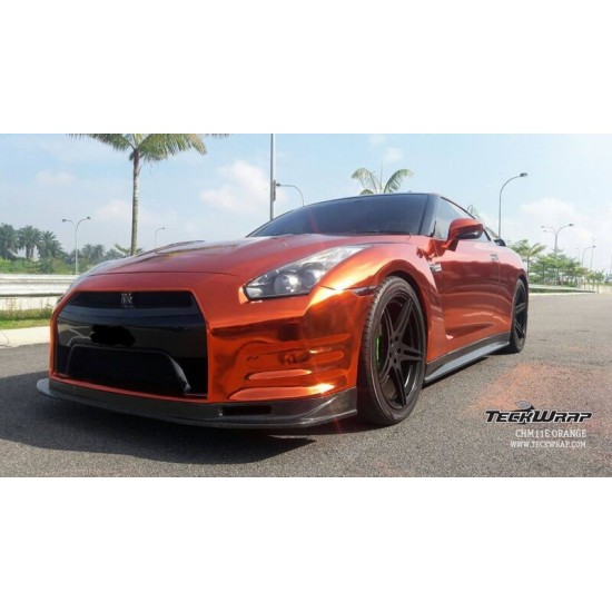 Oranžová chromová fólie