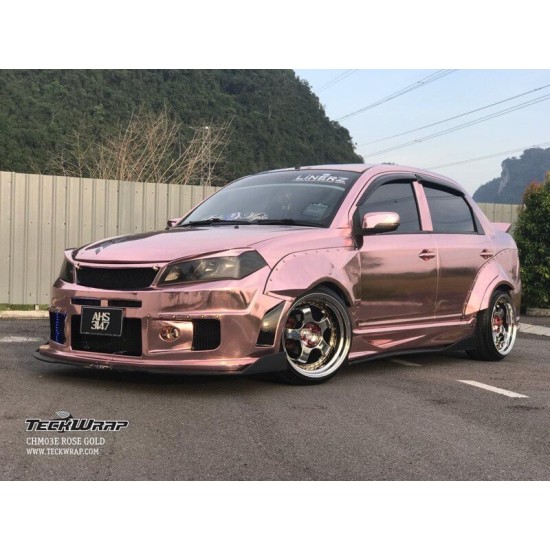 Růžová chromová fólie